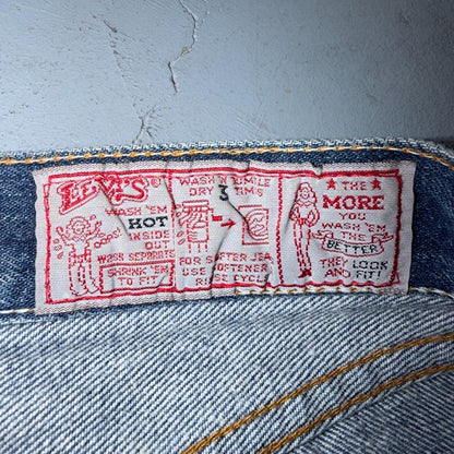 Levis 501 Vintage 80s USA XX Straight Leg Jeans High Rise Sz 13 Womens Act 28x31