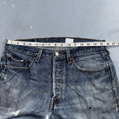 Levis 501 Vintage 90s Y2K XX Straight Leg Jeans Blue Med Wash 32x29 Act 31x28