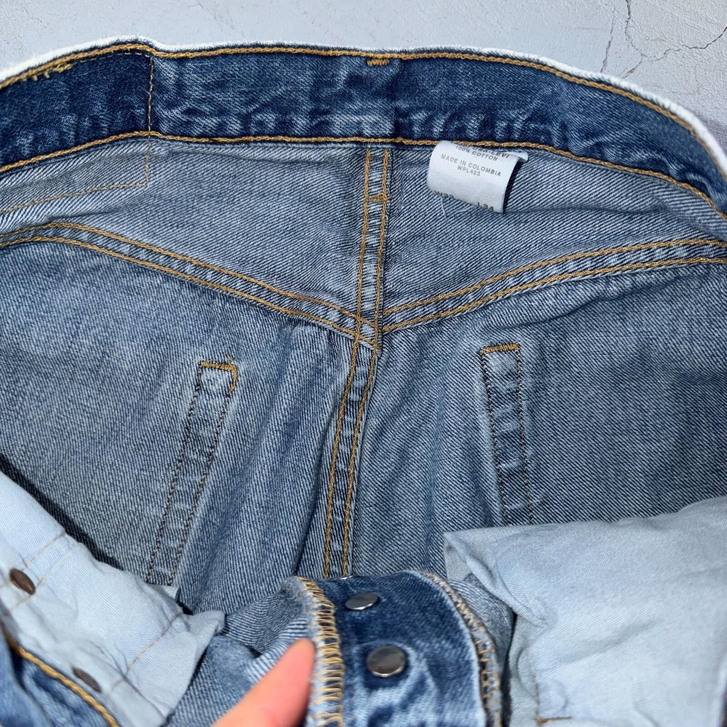 Levis 501 Vintage Y2K 90s XX Straight Leg Jeans Blue Light Wash 33x34 Act 31x31