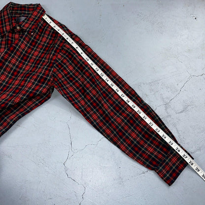 Vintage Pendleton Shirt Mens M Wool Plaid Flannel USA Button 1970s 70s Red