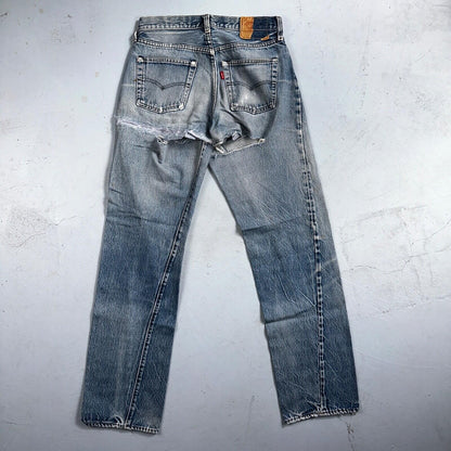 Levis 501 Vintage 80s Redline Selvedge USA XX Jeans Light Wash 1980s Act 28x32