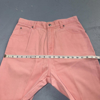 VTG Northwest Blue Size 12 Pink High Rise Tapered Jeans Mexico Made Peach Y2K
