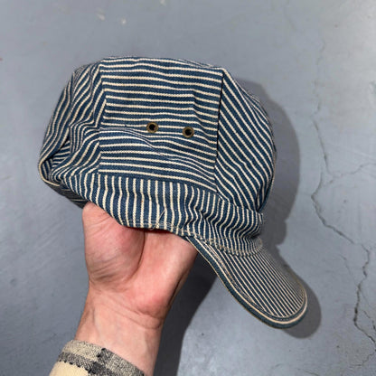 Pinstripe Union Conductor VTG Hat Cap Snapback Penneys Hickory Stipe 50s 60s