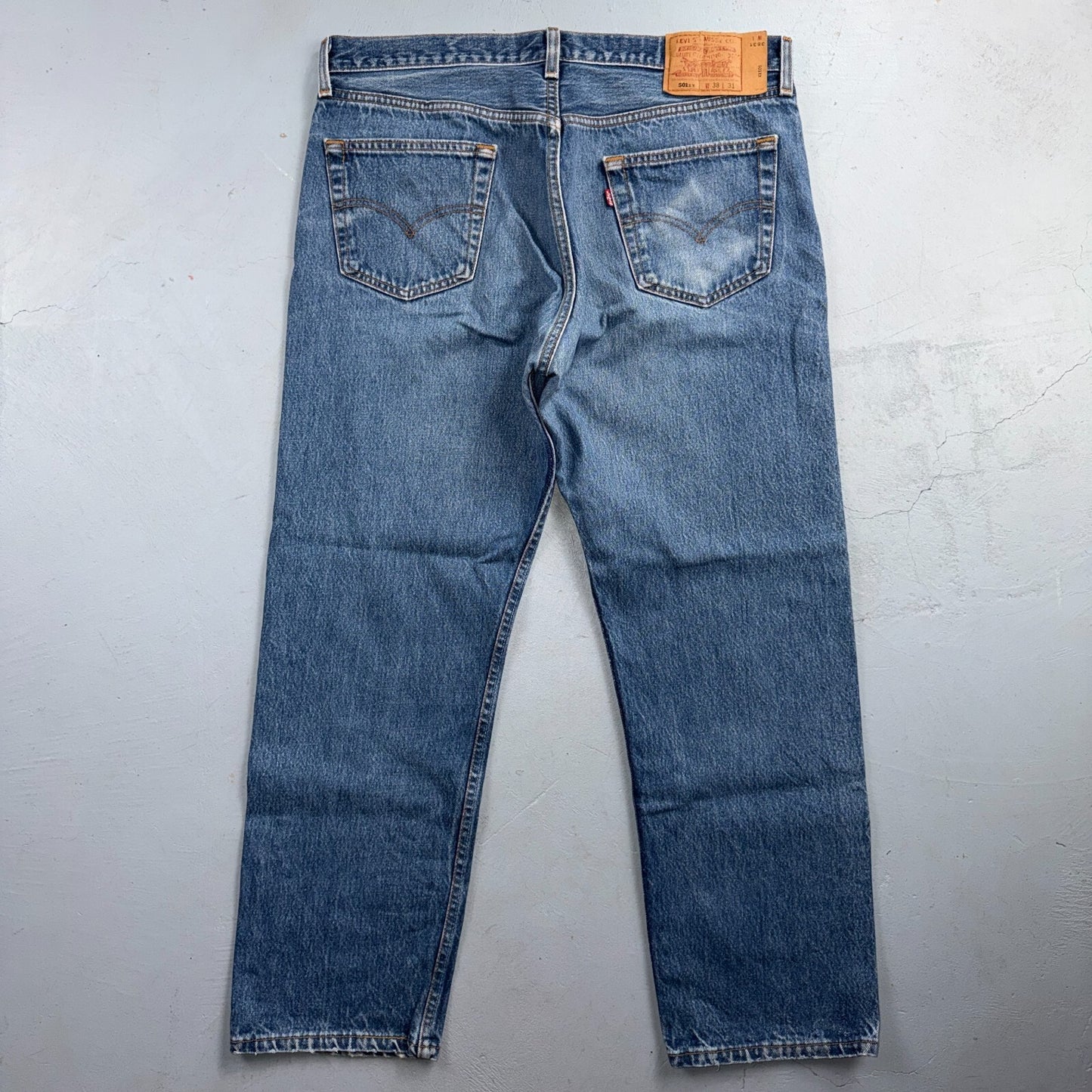Levis 501 Vintage 90s USA XX Straight Leg Jeans Blue Light Wash 38x31 Act 36x27