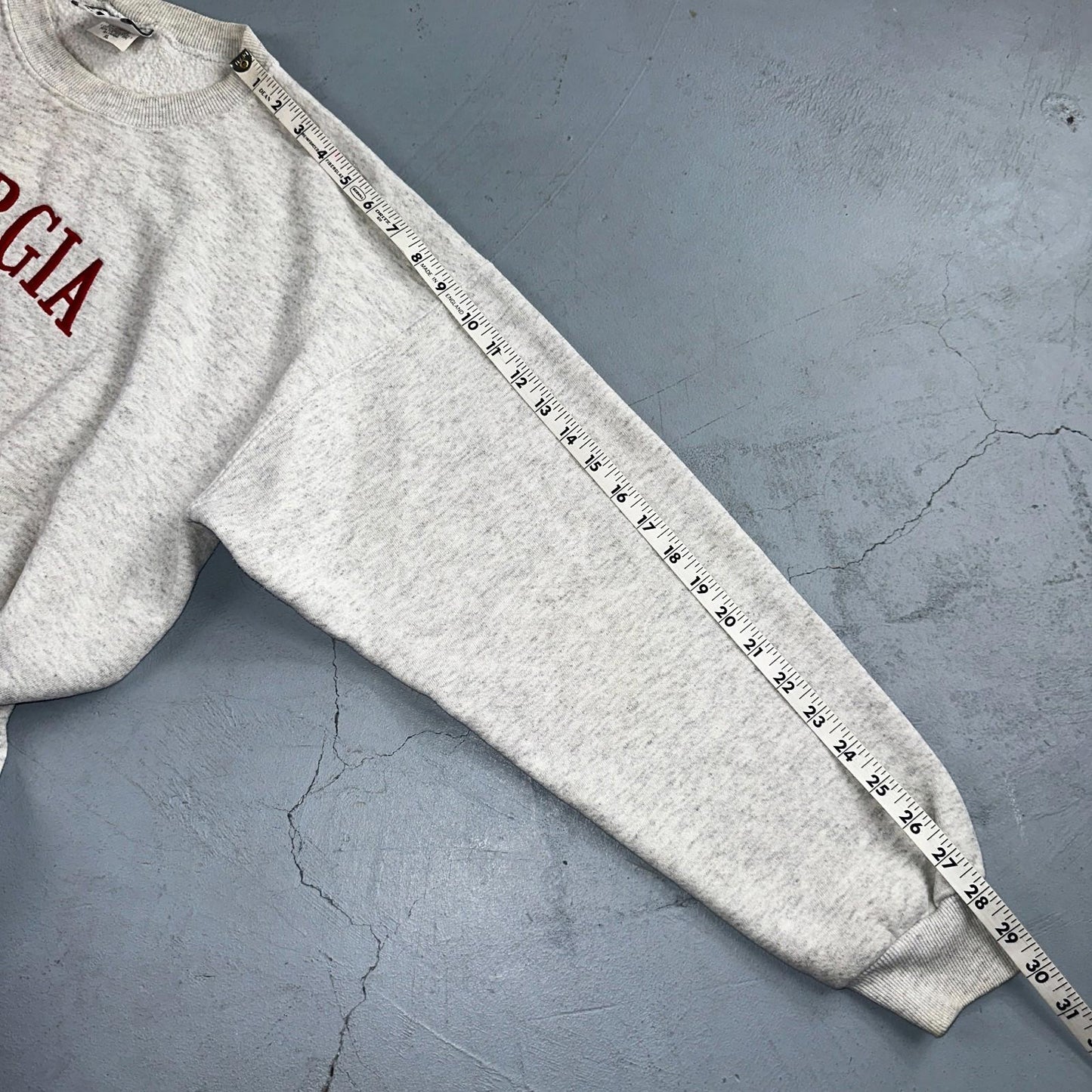 Georgia Tennis Bulldogs Sweatshirt Mens XL Lee Gray Red Pullover Cotton 90s USA