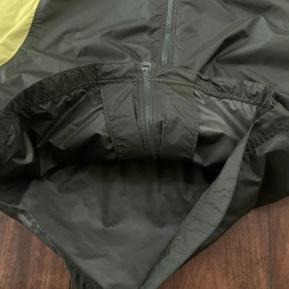 Vintage Nike Womens S 90s Windbreaker Forest Green Zip Pullover Cinch Jacket