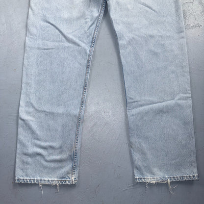 Levis 501 Vintage 90s USA XX Straight Leg Jeans Blue Light Wash 38x32 Act 36x30