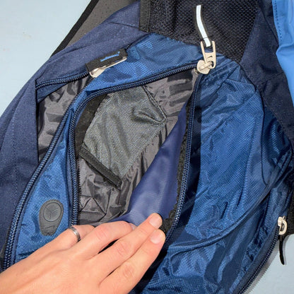 VTG Nike Backpack Blue Lots Of Pockets Gym Sports 90s Y2K Travel Carry On