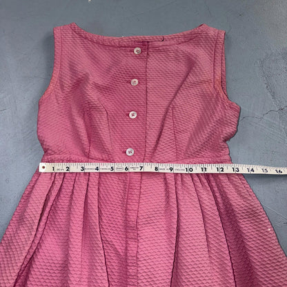 VTG 1950s Pink Dress Dorian? Small California Designer Rockabilly Long Bolo