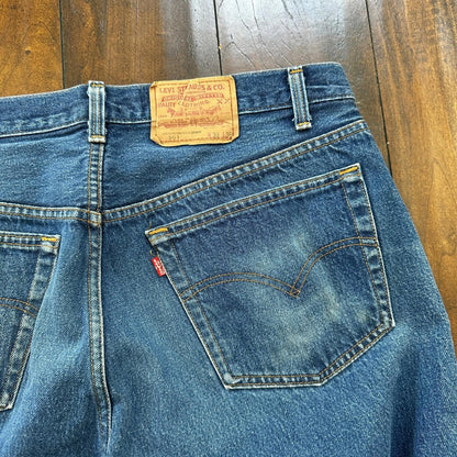 VTG 80s Levis 501 Button Fly 38x36 USA Tag Jeans Straight Wash Blue XX Act 34x31