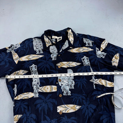 Vintage 90s Kennington Ltd. California Hawaiian Shirt All Over Print Floral Sz L