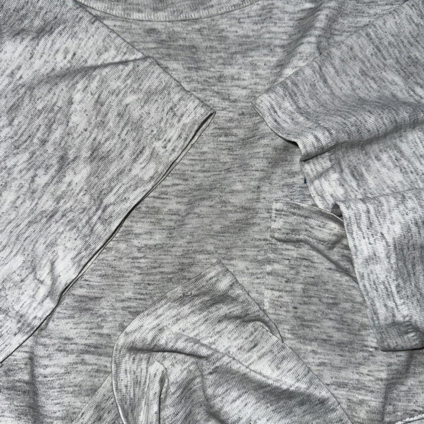 Oneita Pride In Print Designer VTG T Shirt Thrashed Hole Gray Pocket Chest Print