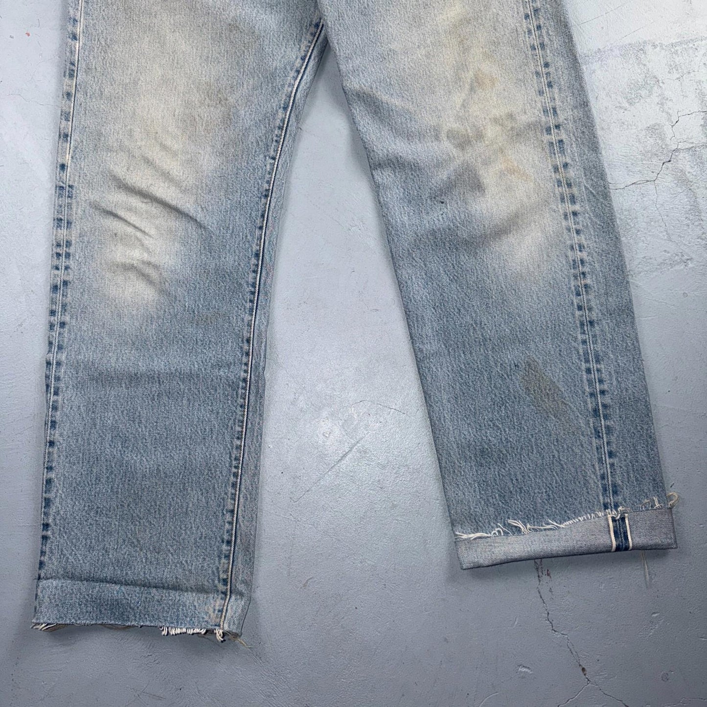 Levis 501 Vintage 80s Redline Selvedge USA XX Jeans Light Wash 36x36 Act 34x29