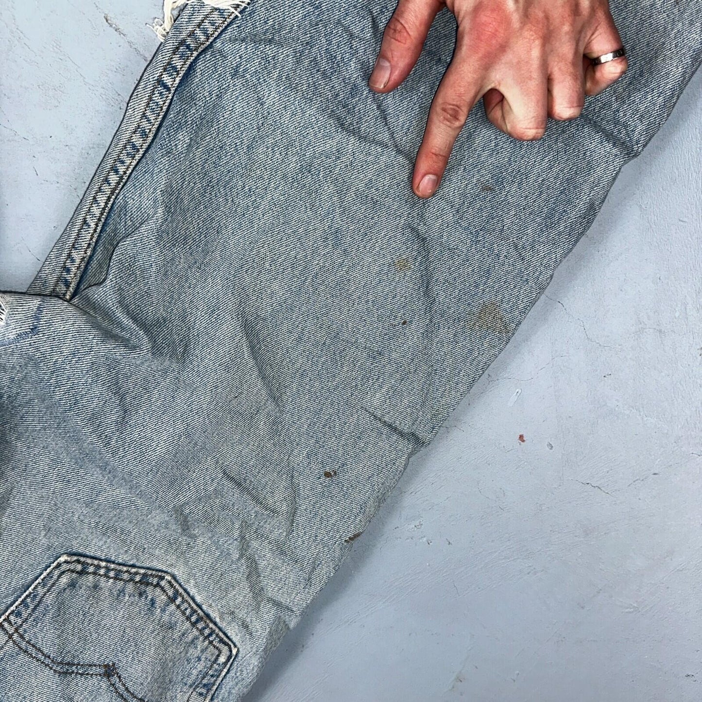 Levis 501 Vintage 90s USA XX Straight Leg Jeans Blue Custom Love 36x34 Act 33x32