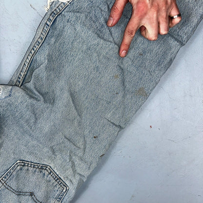 Levis 501 Vintage 90s USA XX Straight Leg Jeans Blue Custom Love 36x34 Act 33x32