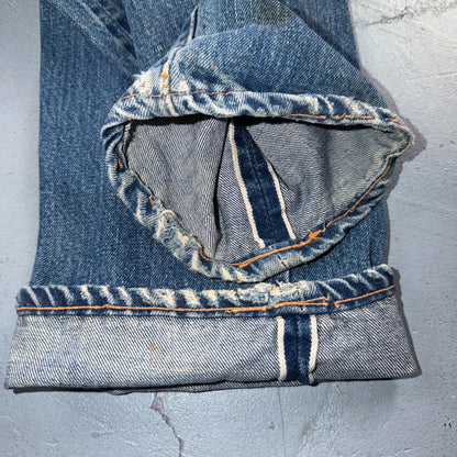 Levis 501 Vintage 70s SS Redline Selvedge USA XX Jeans Light Wash Act 31x28 Used