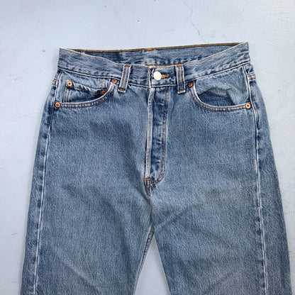 Levis 501 Vintage 90s USA XX Straight Leg Jeans Blue Light Wash 30x30 Act 27x28