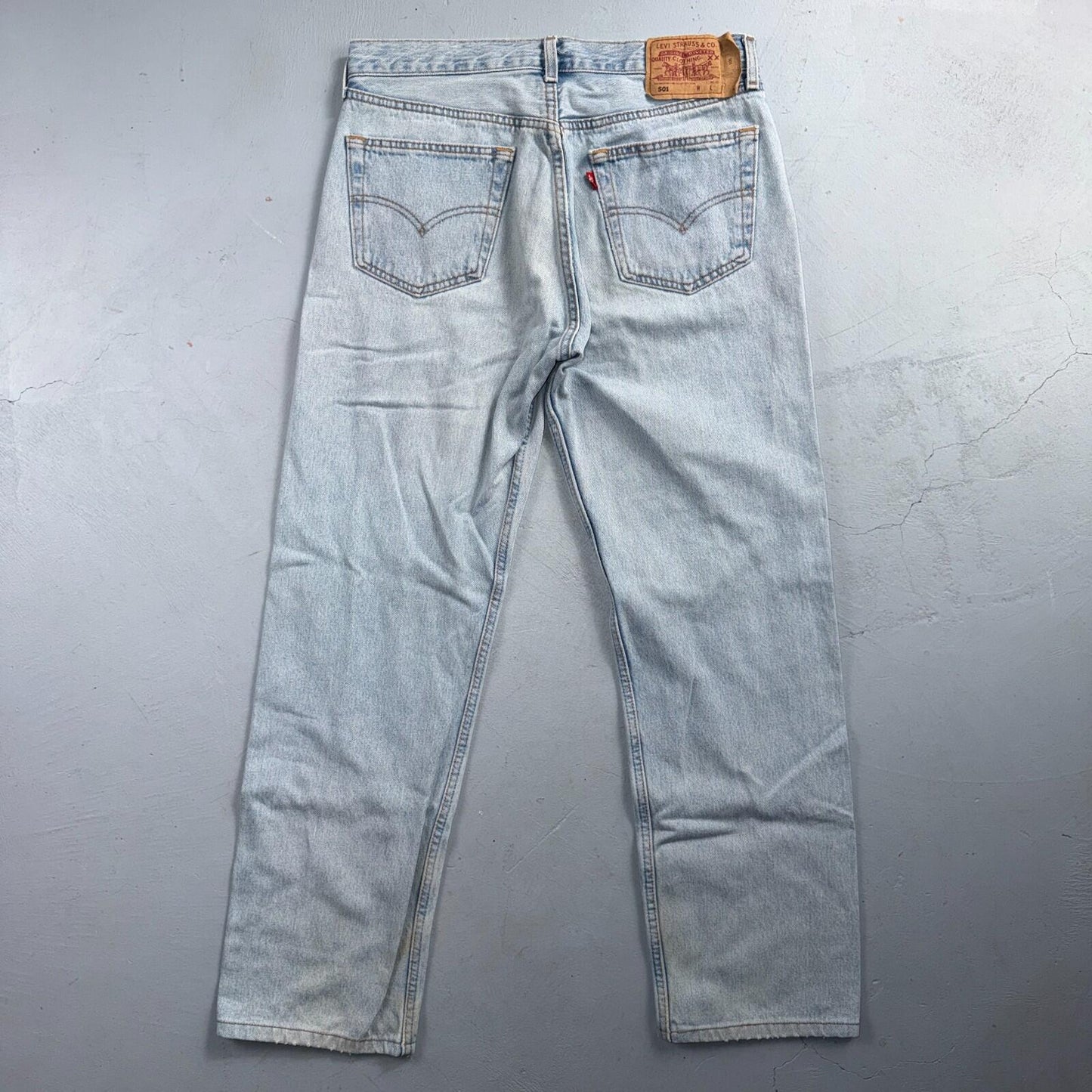 Levis 501 Vintage Y2K 90s XX Straight Leg Jeans Blue Light Wash 34x36 Act 32x29