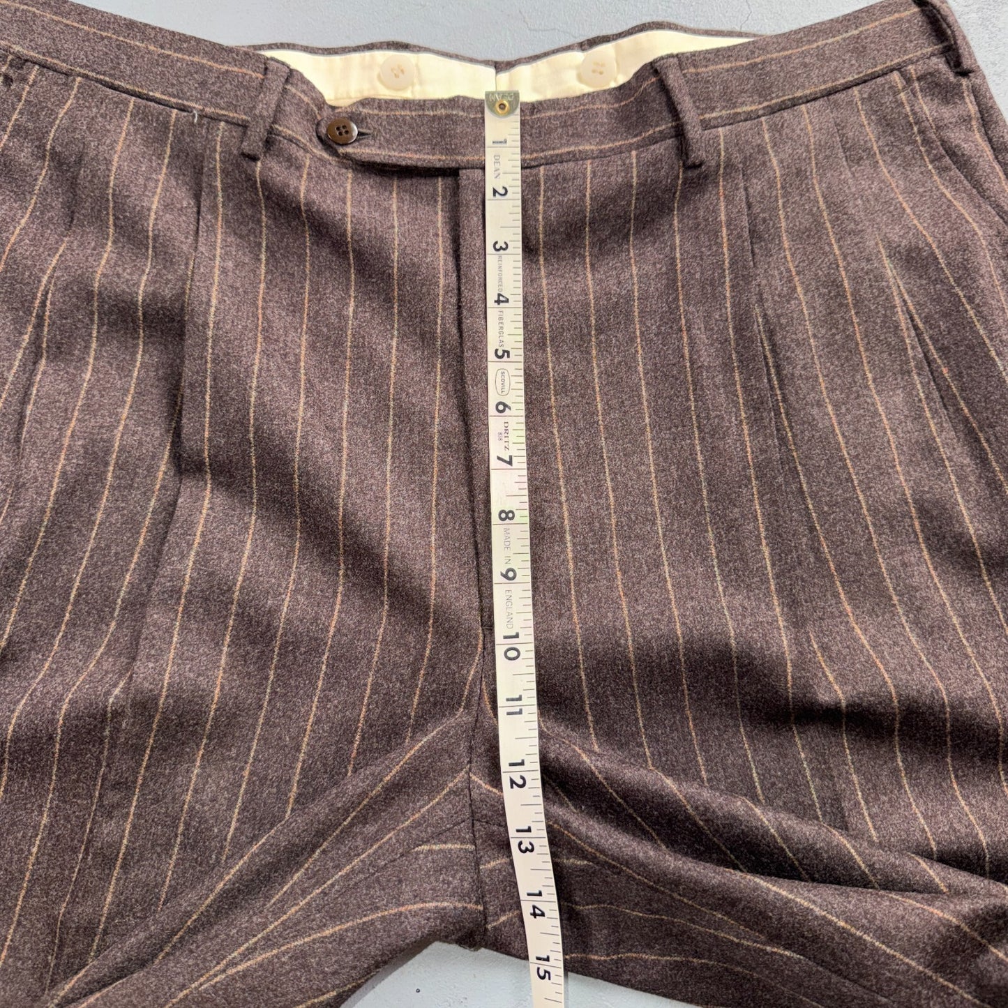 VTG Mens 2 PC Suit 56 Jacket Coat Pants Double Breasted Wool Italy 90s Luciano