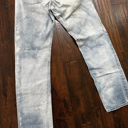 Levis Vintage 80s Redline Selvedge USA 501 XX Jeans Light Wash 32x36 Act 29x31