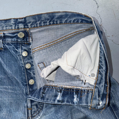Levis 501 Vintage 70s SS Redline Selvedge USA Jeans Light Wash XX Act 31x26