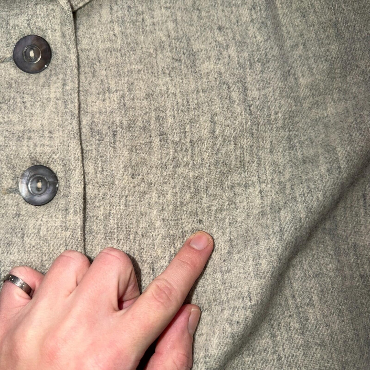 Vintage 1950s Western Star 49er Jacket Women’s Wool Coat Gray Pinup Rockabilly