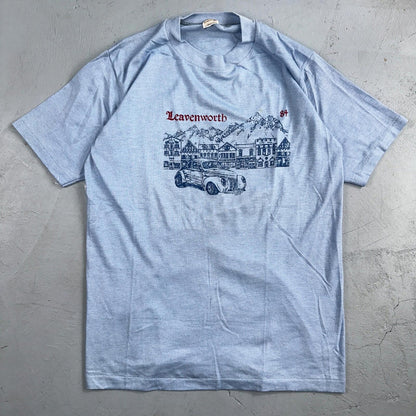 Leavenworth 80s Sportswear Oregon VTG T Shirt Cars Racing Old Fun 1984 Graphic