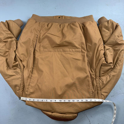 Vintage Fingerhut Fashions Puffer 1970s Brown Cream Mens Ski Coat Size XL 70s