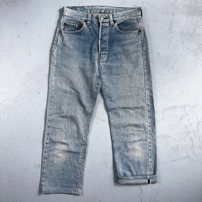Levis 501 Vintage 80s Redline Selvedge USA XX Jeans Light Wash 30x36 Act 29x25