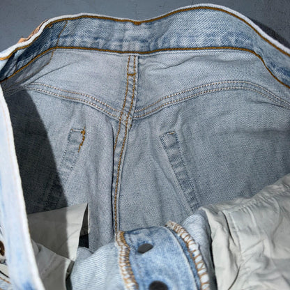Levis 501 Vintage Y2K 90s XX Straight Leg Jeans Blue Light Wash 33x36 Act 31x32