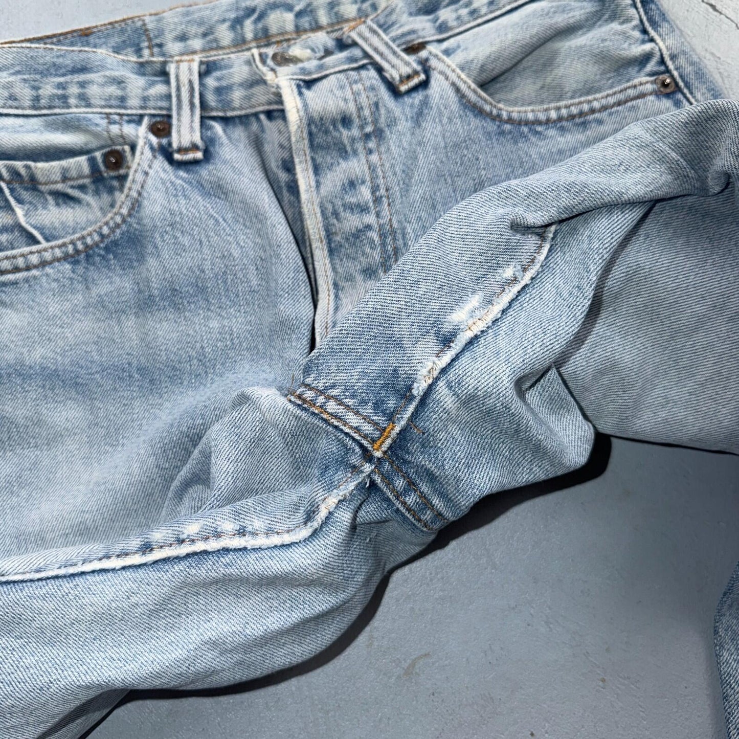 Levis 501 Vintage 80s Redline Selvedge USA XX Jeans Light Wash 30x30 Act 28x27