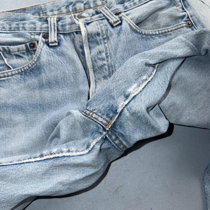 Levis 501 Vintage 80s Redline Selvedge USA XX Jeans Light Wash 30x30 Act 28x27