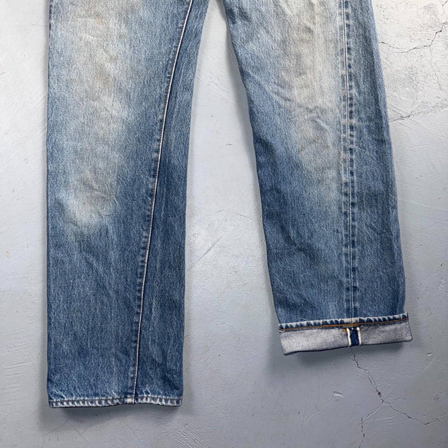 Levis 501 Vintage 80s Redline Selvedge USA XX Jeans Light Wash 30x34 Act 28x29