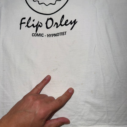 VTG Flip Orley I've Been Flipnotized Comic Hypnotist T Shirt Band USA 90s Music