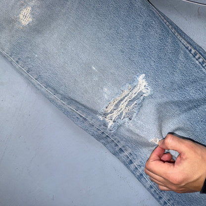 Levis 501 Vintage 80s USA XX Straight Leg Jeans Blue Light Wash 38x36 Act 36x32