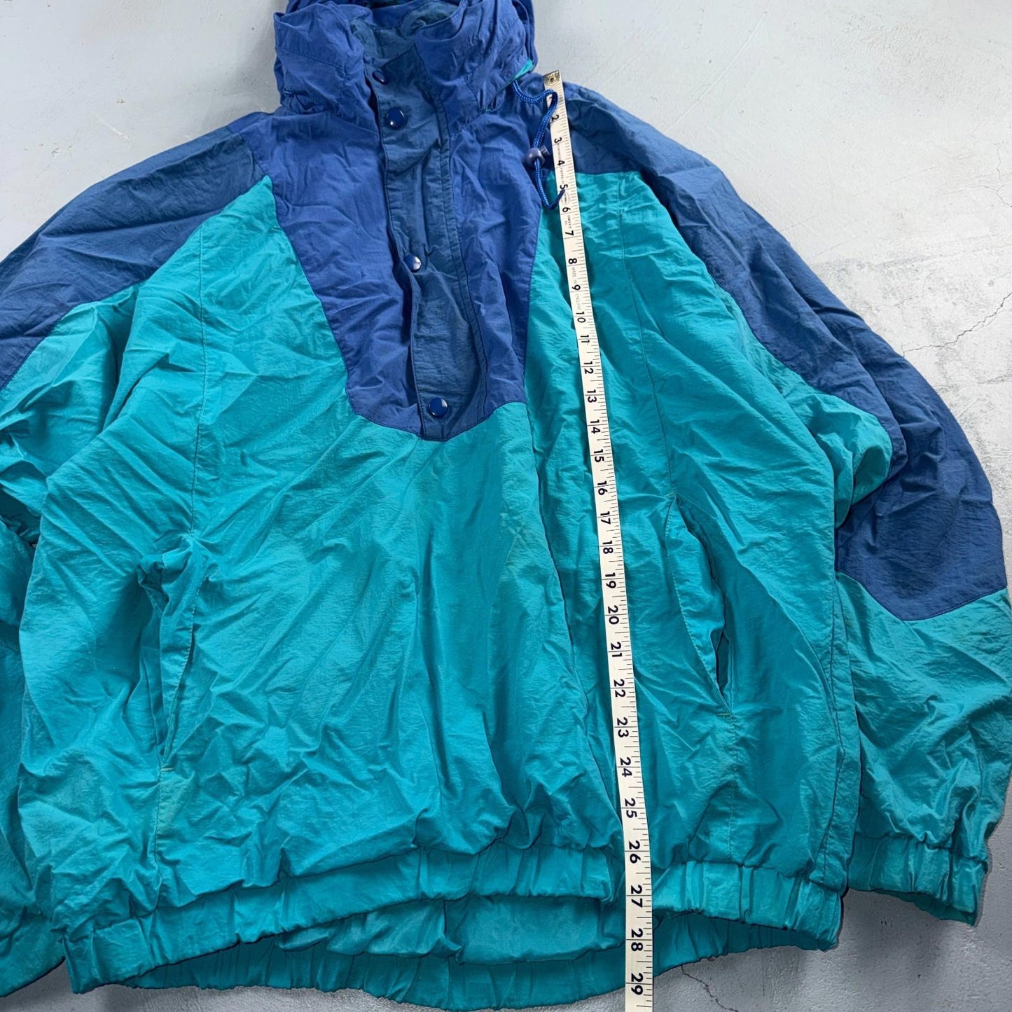 Eddie Bauer VTG 90s Outdoor Outfitter Windbreaker Jacket Blue Men's Size L