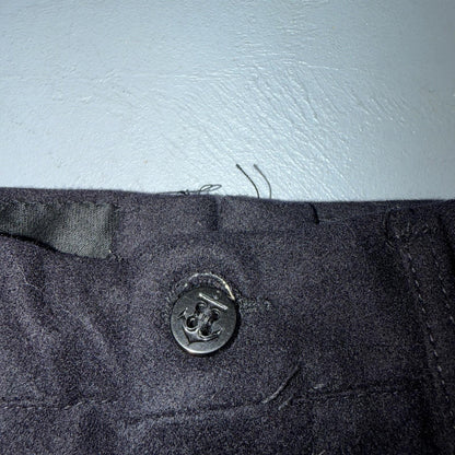 VTG 40s WWII US Naval Clothing Factory Wool Sailor Pants Navy 30L Bell Bottoms