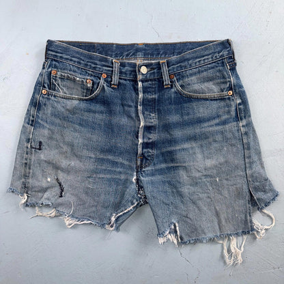 Levis 501 Vintage 70s SS Redline Selvedge USA XX Jeans Light Wash Shorts 31x5