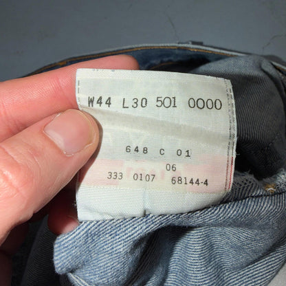 Levis 501 Vintage Y2K XX Straight Leg Jeans Blue Light Wash 44x30 Act 40x26