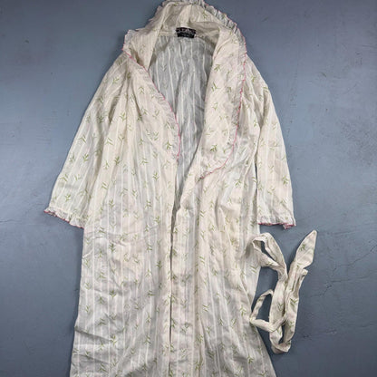 Christian Dior Vintage Nightgown Womens Small Lace Long Lingerie 70s Y2K Robe