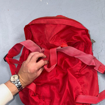 Vintage Converse Canvas Backpack Red 80s Old School Style Nylon Gym