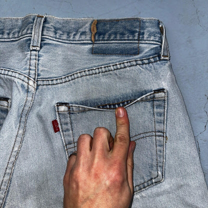 Levis 501 Vintage 80s Redline Selvedge USA XX Jeans Light Wash 66 Act 28x31