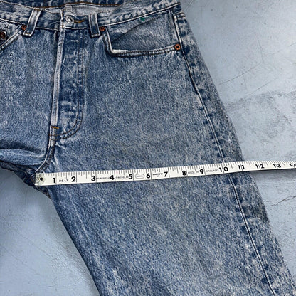 Levis 501 Vintage 90s USA XX Straight Leg Jeans Blue Light Wash 32x30 Act 30x29