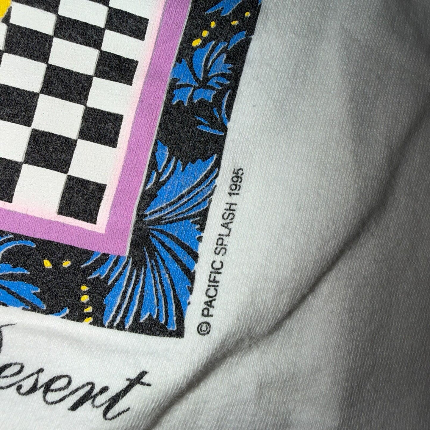 Cats Palm Desert Abstract VTG T Shirt Dreamy Trippy 90s Floral Ocean Photograph