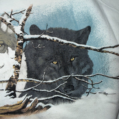 VTG National Wildlife Federation Wolf Sweatshirt 80s USA XXL Wolves Crewneck