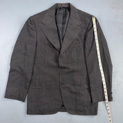 1960s 1950s VTG Mens 2 PC Suit 38 Jacket Coat Pants Gray Union Wool Rockabilly