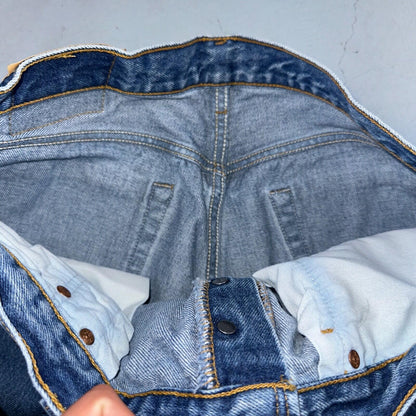 Levis 501 Vintage 90s USA XX Straight Leg Jeans Blue Med Wash 35x34 Act 32x30