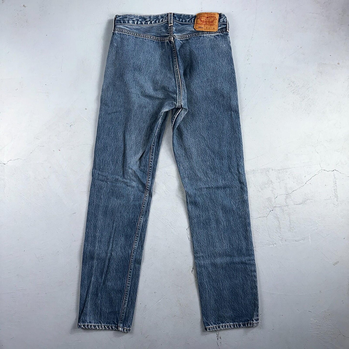 Levis 501 Vintage 90s USA XX Straight Leg Jeans Blue Med Wash 32x36 Act 29x32