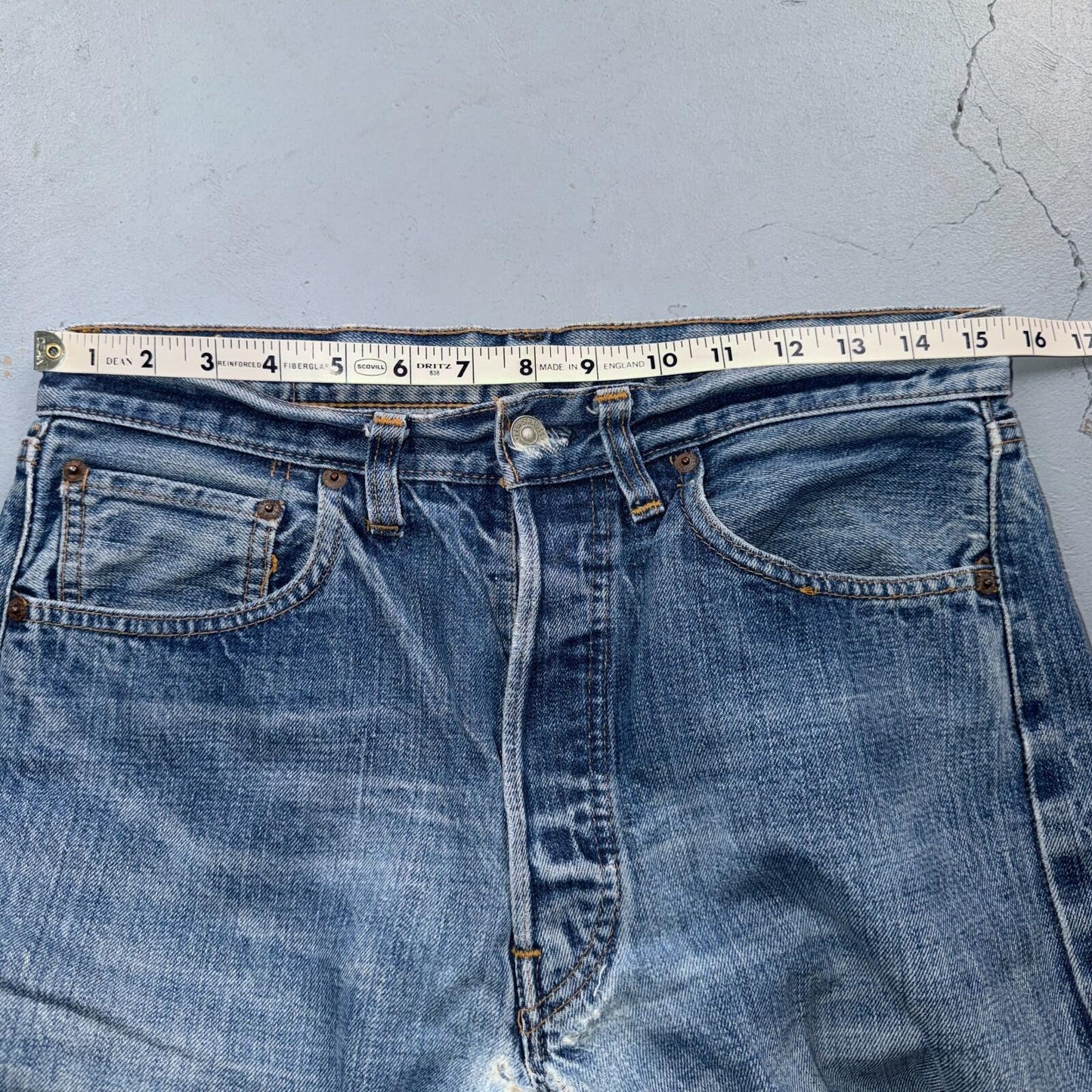 Levis 501 Vintage 70s SS Redline Selvedge USA Jeans Light Wash XX Act 31x26