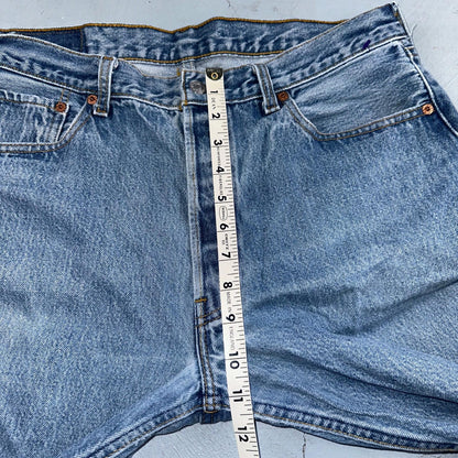Levis 501 Vintage 90s USA XX Straight Leg Jeans Blue Light Wash 35x34 Act 33x30